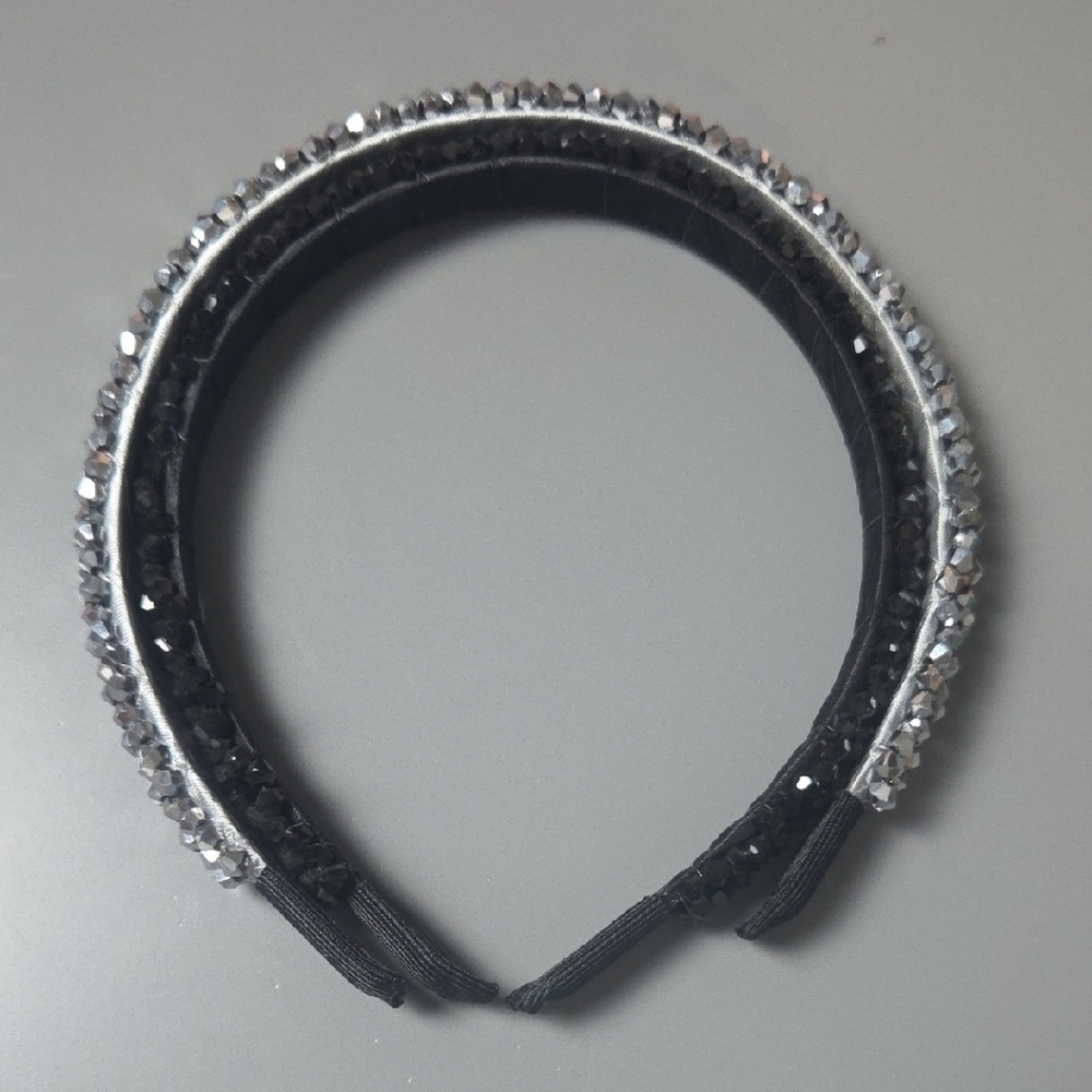 Elegant Black and Silver Headband